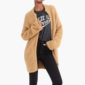 J crew fuzzy cardigan jacket